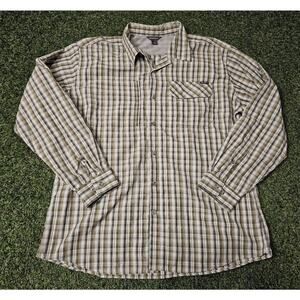 Eddie Bauer Mens Shirt XL Long Sleeve Button Front Vented Hiking Fishing